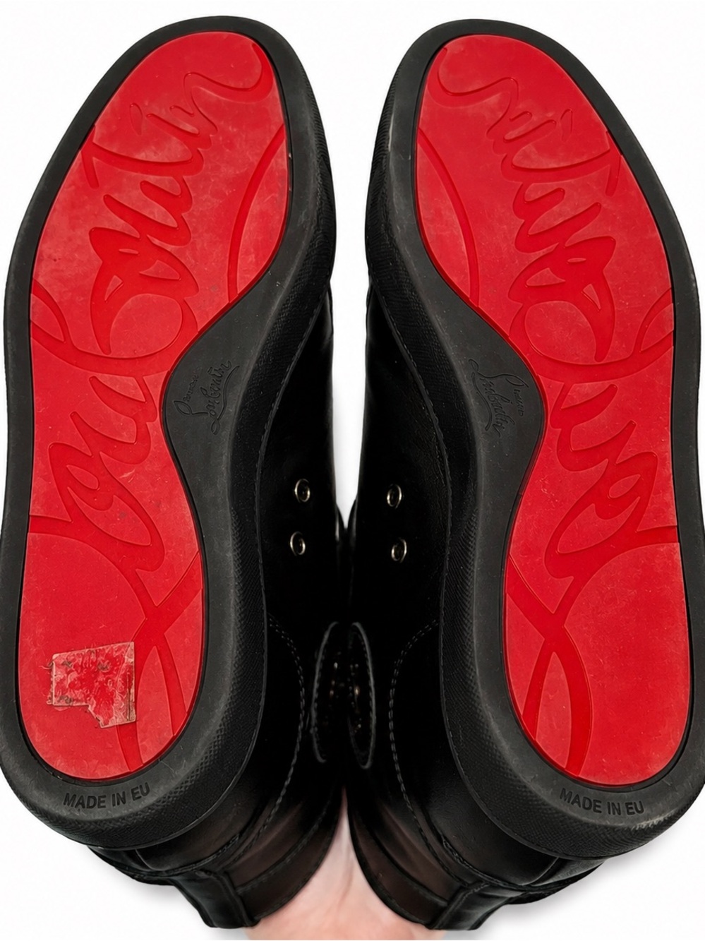 Christian Louboutin Black High-Top Sneakers - Picture 2 of 9